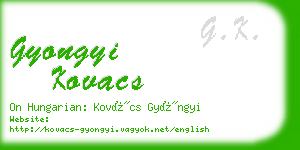 gyongyi kovacs business card